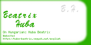 beatrix huba business card